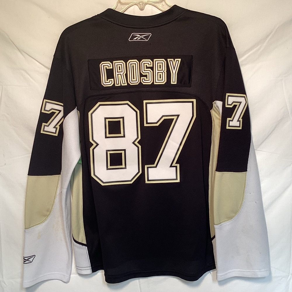 Sidney Crosby Pittsburgh Penguins Reebok Black & White Women’s Hockey Jersey XL